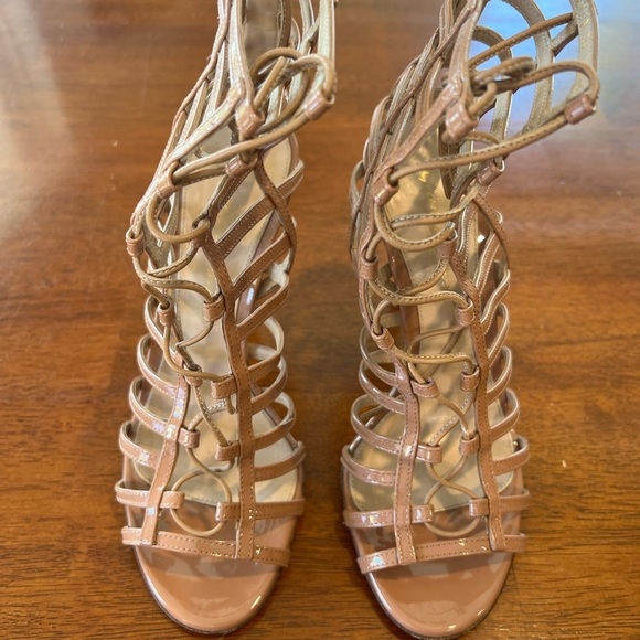 Gianvito Rossi Gladiator Heels‎ Lace Up Cage Stiletto Sandals Size 36 - Picture 8 of 12